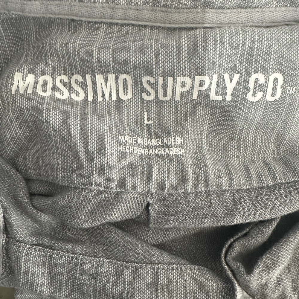 Mossimo Supply Co. Gray Button Down Shirt Men’s Size L Casual - Picture 3 of 3